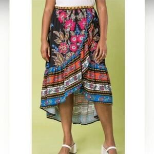 New Women’s Flying Tomato Plus Size Black Floral Skirt Maxi 1X 2X 3X